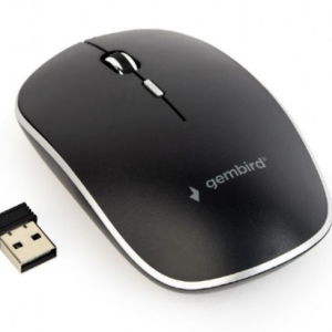 Bežični miš 2.4GHz optički USB 800-1600 dpi, crno-beli
