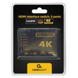 HDMI razdelnik, splitter, 5 na 1, sa daljinskim