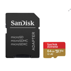 Micro SD 64GB SanDisk Extreme + SD adapter