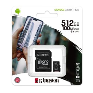 Micro SD 512GB Kingston Canvas select PLUS klasa 10