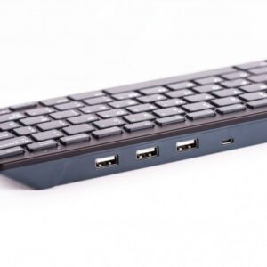 Raspberry Pi tastatura, oficijelna sa usb HUB-om, (US layout), crno-siva