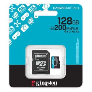MICRO SD.128GB KINGSTON + SD adapter SDCG4/128GB Canvas Go Plus 200MB/s