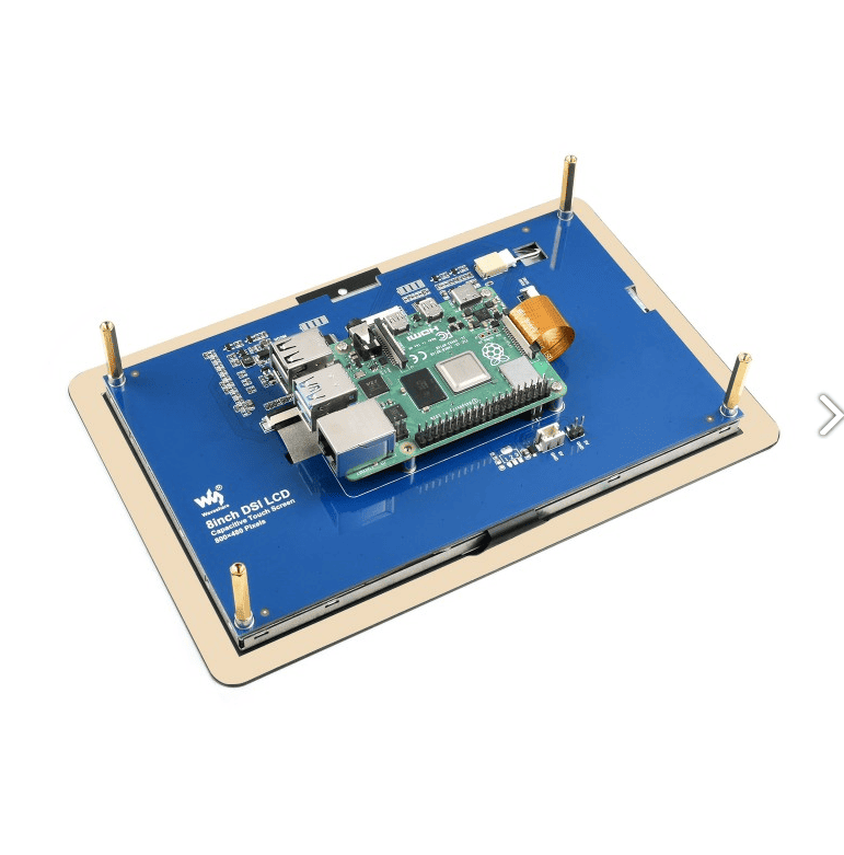 7 Pouces Dsi Lcd Écran Avec Étui Pour Raspberry Pi 4B,800 × 480 Écran