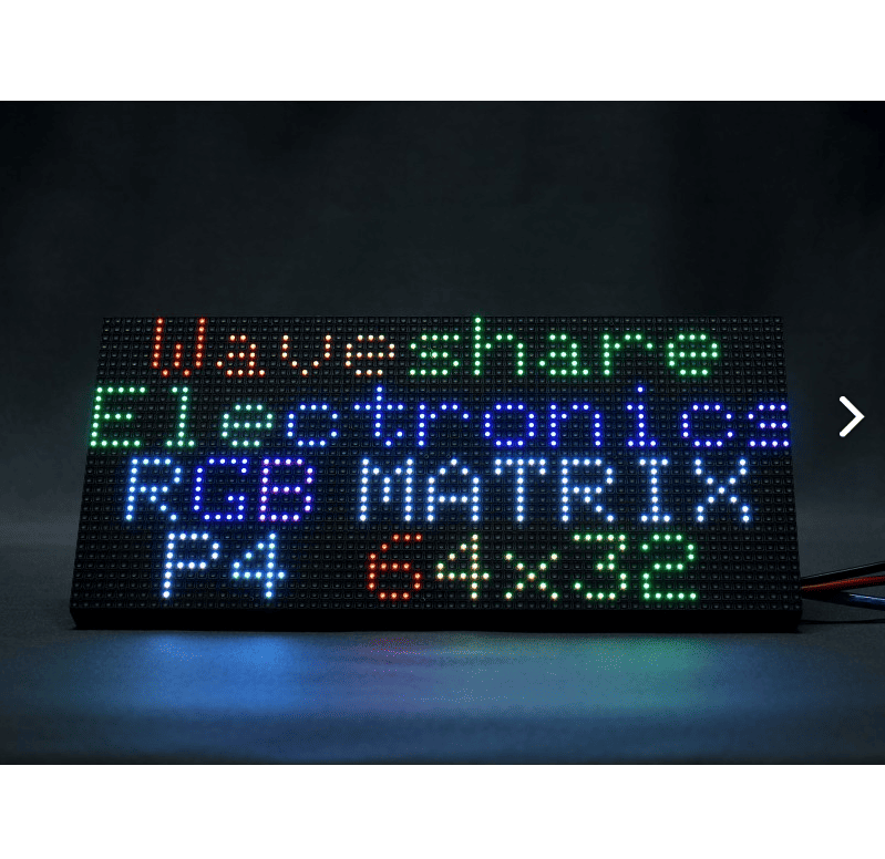 RGB full color LED Matrix Panel, 4mm Pitch, 64×32 piksela, podesiva osvetljenost, 256x128 mm