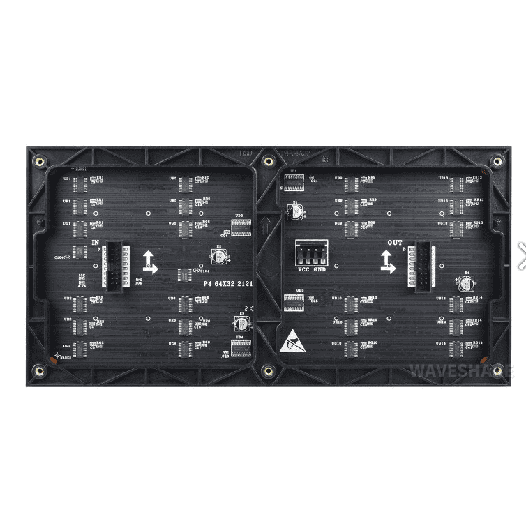 RGB full color LED Matrix Panel, 4mm Pitch, 64×32 piksela, podesiva osvetljenost, 256x128 mm - Slika 4