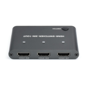 HDMI 4K Switcher, 3 In 1 Out, One-Click Switch