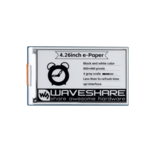 4.26inch e-Paper display HAT, 800×480, Black/White, SPI Interface