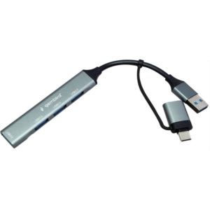 UHB-U3P4-06 HUB Type-A+C to 3*USB2.0 + 1*USB3.0 Aluminum