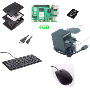 RPi 5 4GB komplet / KIT, oficijelni, crni, sa tastaturom i mišem