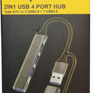 UHB-U3P4-06 HUB Type-A+C to 3*USB2.0 + 1*USB3.0 Aluminum