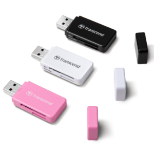 Transcend Čitač mem.kart., Mini F5, USB3.0, SD/MicroSD SDHC/SDXC/UHS-I, Pink