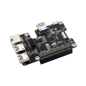 PCIe na Gigabit Ethernet / USB 3.2 Gen1 HAT za Raspberry Pi 5, 3x USB, 1x Gb Eth, Plug & Play, HAT+