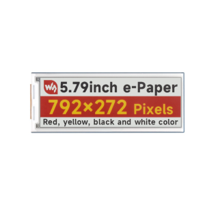 5.79 inča e-Paper displej (G), e-ink, 792×272, Red/Yellow/Black/White, SPI konekcija