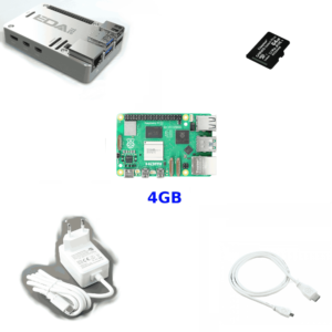 RPi 5 4GB komplet / KIT, metalno kućište, silver