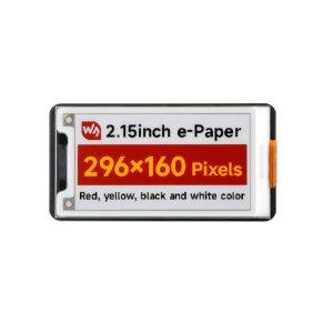 2.15 inča E-ink Displej (G), 296×160, crvena/žuta/crna/bela, SPI konekcija