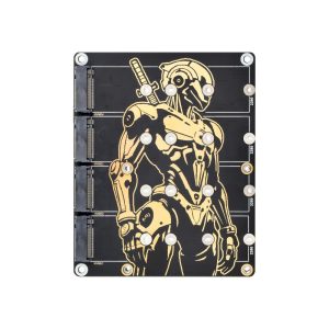 PCIe na 4-Ch M.2 za Raspberry Pi 5, 4-ch NVMe SSD, podržava napajanje RPi 5