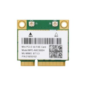 Wireless MINIPCIE AX210 NIC, Gigabit Tri-Band Wi-Fi 6E, 802.11AX, Bluetooth 5.3
