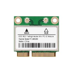 Wireless MINIPCIE RTL8852BE NIC, Gigabit Dual-Band Wi-Fi 6, 802.11AX, Bluetooth 5.2