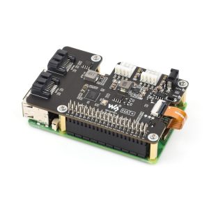 PCIe na 2-Ch SATA Adapter za Raspberry Pi 5, SATA HDD, Dual LED, EEPROM, HAT+