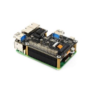 PCIe na USB 3.2 Gen1 / 2.5G ETH / M.2 NVMe Adapter za Raspberry Pi 5, 2 x USB, 2 x RJ45
