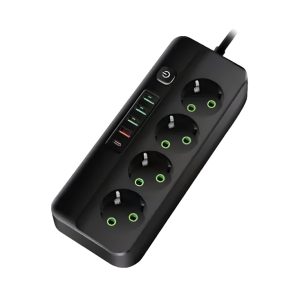 Razvodnik sa 4 mesta 2m 1.5mm2+pr. 4xUSB+tip C