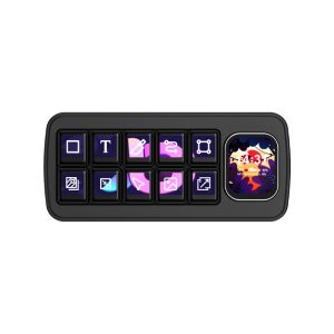 Stream controller deck, AI Voice, 10 x 0.85 inča LCD mehanički makro tasteri, 2.01 inča LCD sekundarni ekran, Linux + QMK Dual-system Architecture, Stream Accessories