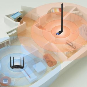 Tenda U10 Wireless AC650 Dual Band, antena 6dBi