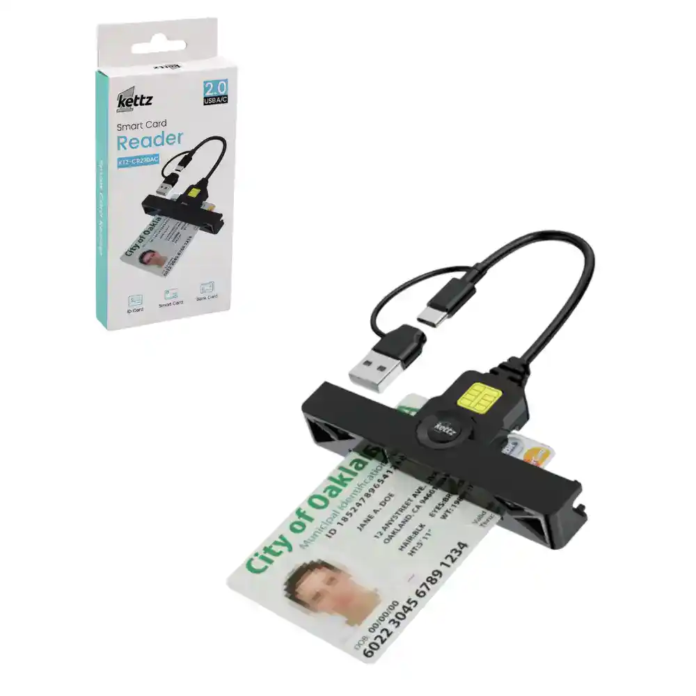 Type C/USB čitač ID smart i SIM kartica KTZ-CR230AC - Slika 3