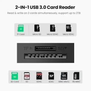 USB 3.0 čitač kartica TF+SD UGREEN CR127