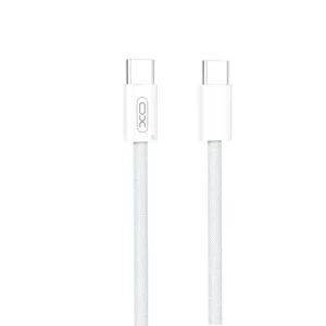 XO NB-Q260B Tip C na Tip C kabl – beli pleteni 1.5m 60W