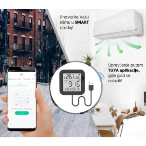 SMART Wi-Fi programirajući daljinski upr. klime,TV + temp/RH,Tuya