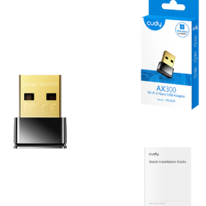 Cudy WU300, AX300 WiFi 6 Nano USB adapter, 2.4 GHz, 286 Mbps