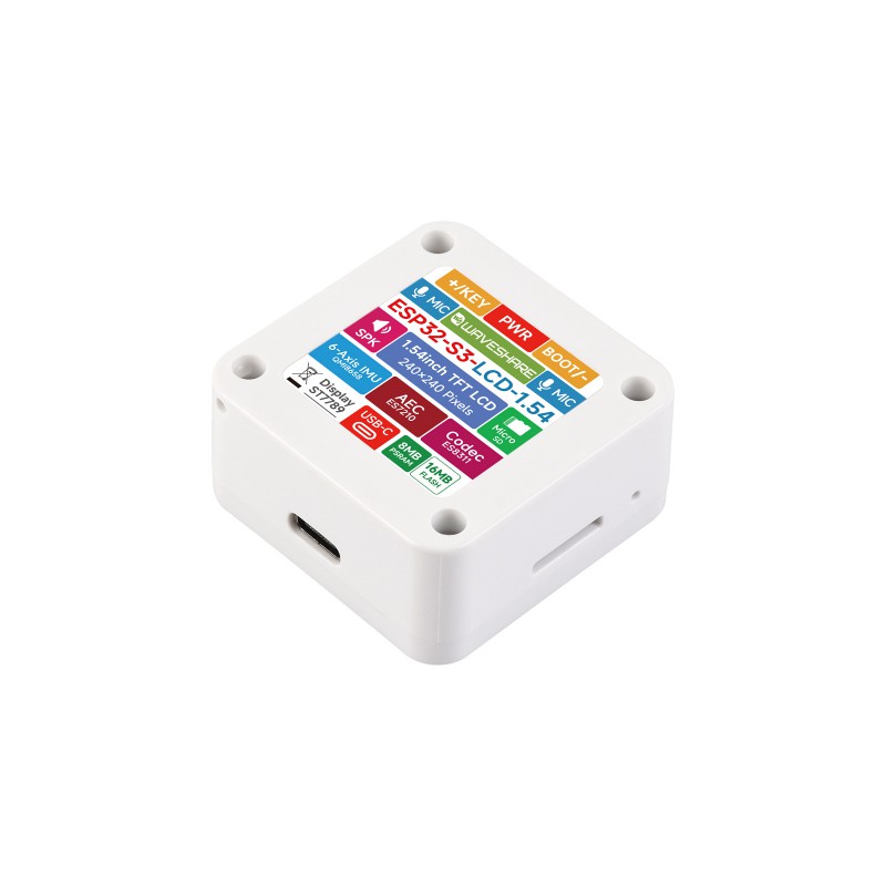ESP32-S3 1.54 inča LCD, 240 x 240, mikrofoni, zvučnik, 2.4GHz Wi-Fi, BLE 5 - Slika 3