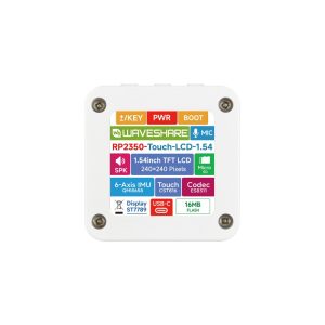 RP2350 1.54 inča touch LCD ekran, 240 x 240, IPS, zvučnik, baterija, mikrofon