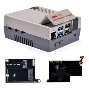 GAME5PI RPi5 Case with M.2 NVME PCIe board and cooler