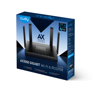 Wireless Mesh Router Cudy WR3000/WiFi 6/AX3000/EXT4x5dBi/1WAN/4LAN/repeater/AP/MU-MIMO